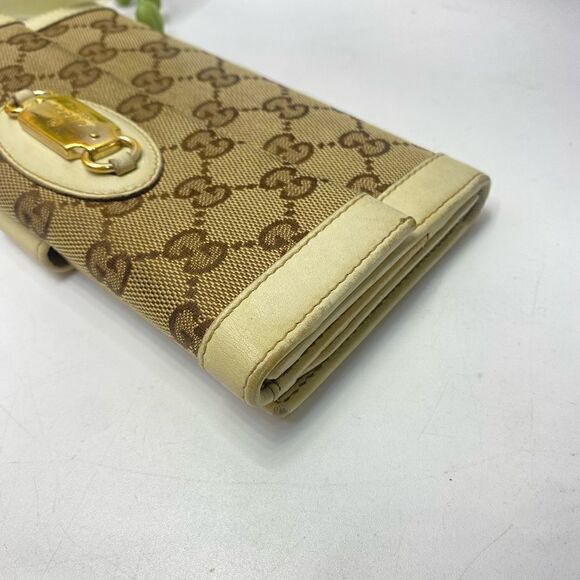 AUTHENTIC GUCCI GG Logo Front Flap Long Wallet - Picture 5 of 11